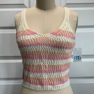 Brand new with tags RDG Global crochet tank top - fashionable chic piece